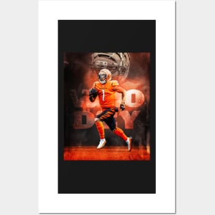 Ja'Marr Chase Cincinnati Who Dey Sports Art Posters and Art